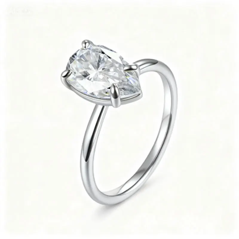 

Серебро 925, 3-каратное кольцо с муассанитом из конского глаза, особой формы, модное классическое мужское и женское кольцо для пар, обручальное кольцо