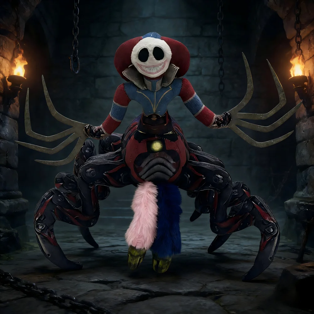 

NEW 25CM Lily Lovebraids Plush Doll Cute Anime Peripherals Toy Prototype Plush Chum Chompkins Horror Game 5 Birthday Gift