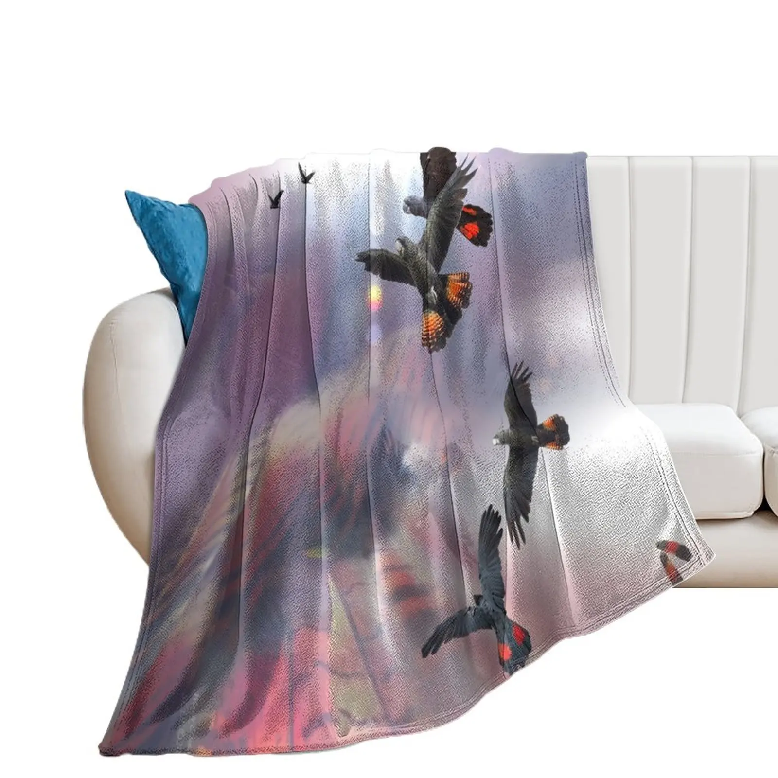 

Redtail Dreaming (duvet) Throw Blanket Flannel Fabric Flannels Blankets