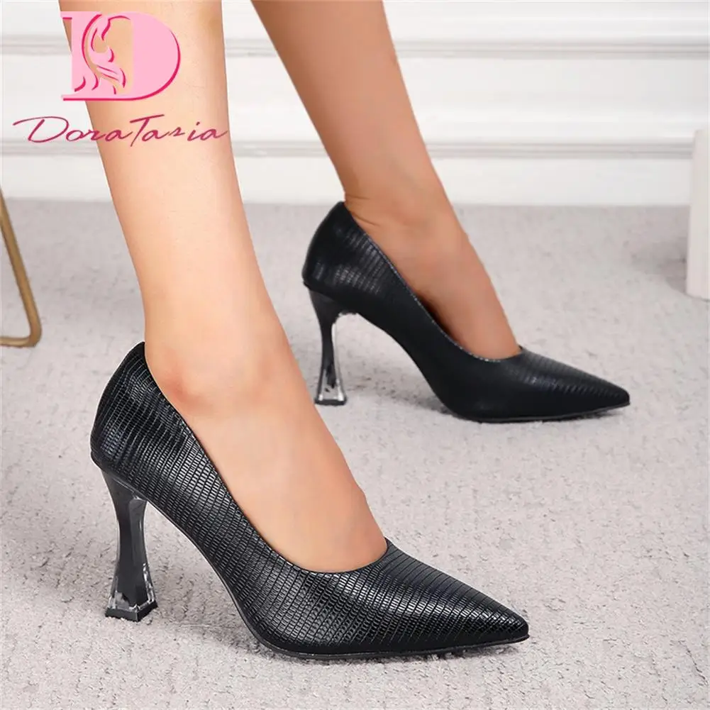 

Brand New Ladies Pointed Toe Pumps Fashion Solid Shallow Thick High Heels women's Pumps Party Office Elegant Sexy Woman Shoes