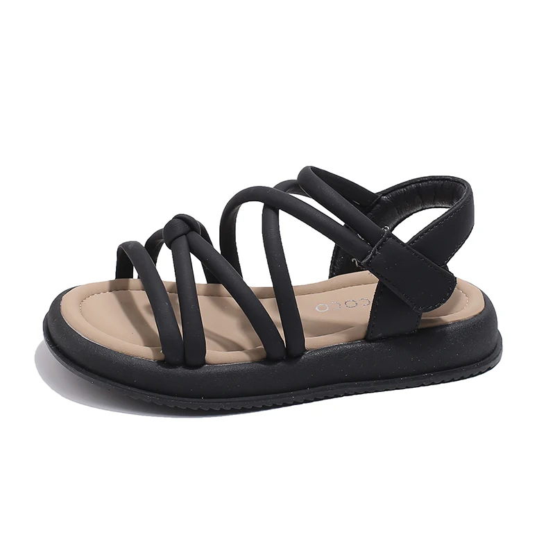 Girls Sandals Kids Sandals for Girls 2026 Summer Brand Children Beach Shoes Princess Sweet Gladiator Sandals Open Toes Anti-skid