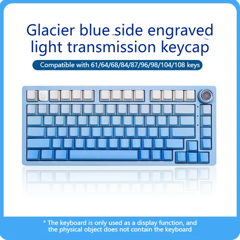 Gradient Mechanical Keyboard Keycaps Side Engraved Side Translucent Heat Sublimated Pbt Material Original Height 61-136 Keys