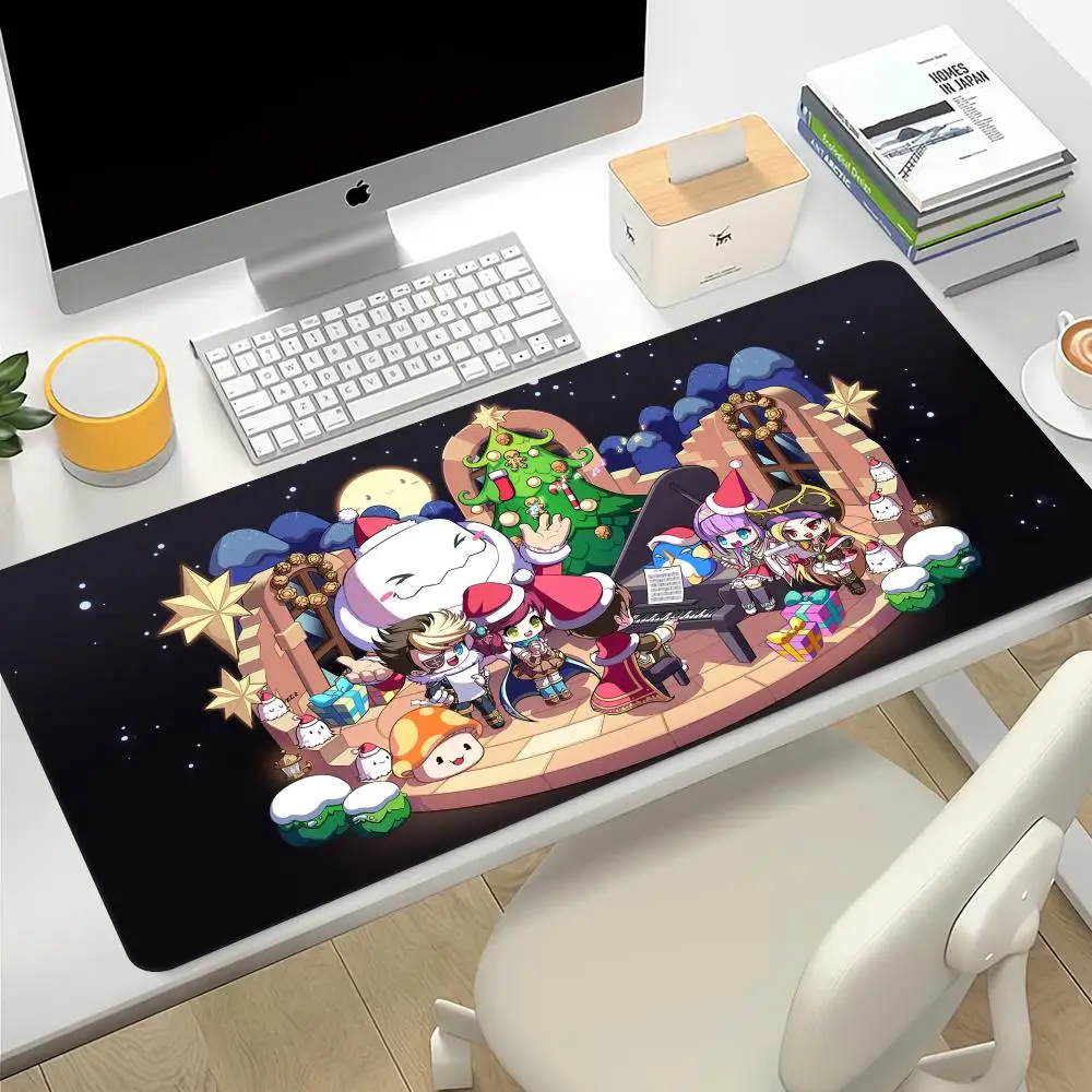 Maplestory Mouse Pad Anime Keyboard Mat Large PC Gamer Cabinet Gaming Mats Mause Cute Desk Accessories Mousepad Personalized