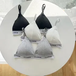 Sexy Women Bra Wire Free Brassiere Push Up Lingerie French Triangle Cup Bra Underwear Thread Top Female Intimates Bralette With