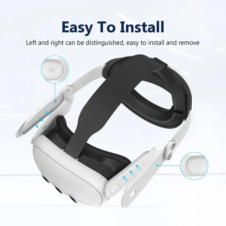 メタクエスト 3S/クエスト 3 VR 用調節可能なヘッドストラップ 快適な