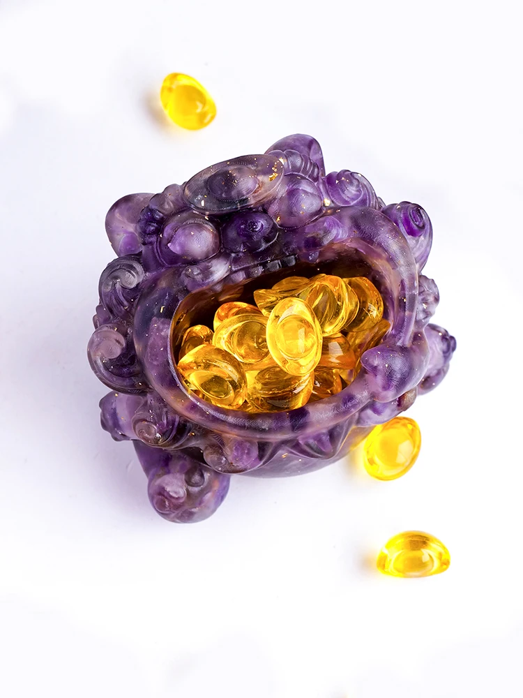 novo-lancamento-especial-decoracao-de-mesa-e-enfeite-para-carro-tematico-de-cristal-natural-besta-dourada-comedora-de-cha-da-marca-runyangshi