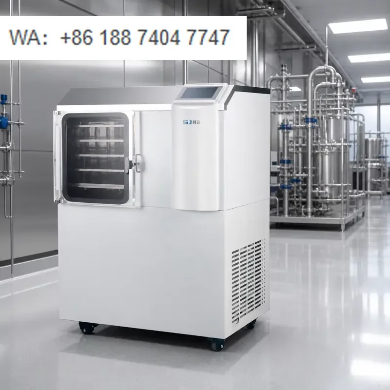for SJIALAB 5S Commercial Vacuum Freeze Dryer Pet Food Herbal Lyophilizer Energy Saving Industrial Drying Equipment