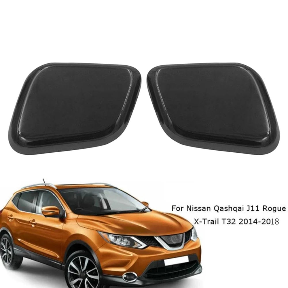 Car Right Front Headlight Washer Nozzle Headlight Spray Cover for Nissan Qashqai J11 2014+ 28658-4EMxx 28659-4EMxx