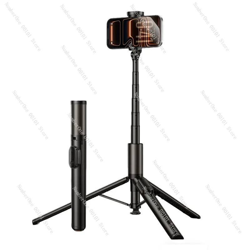 Selfie Stick Tripod Phone Holder, Telescopic Anti-Shake Stand, Desktop and Floor Live Streaming and Photography Tool, Portable