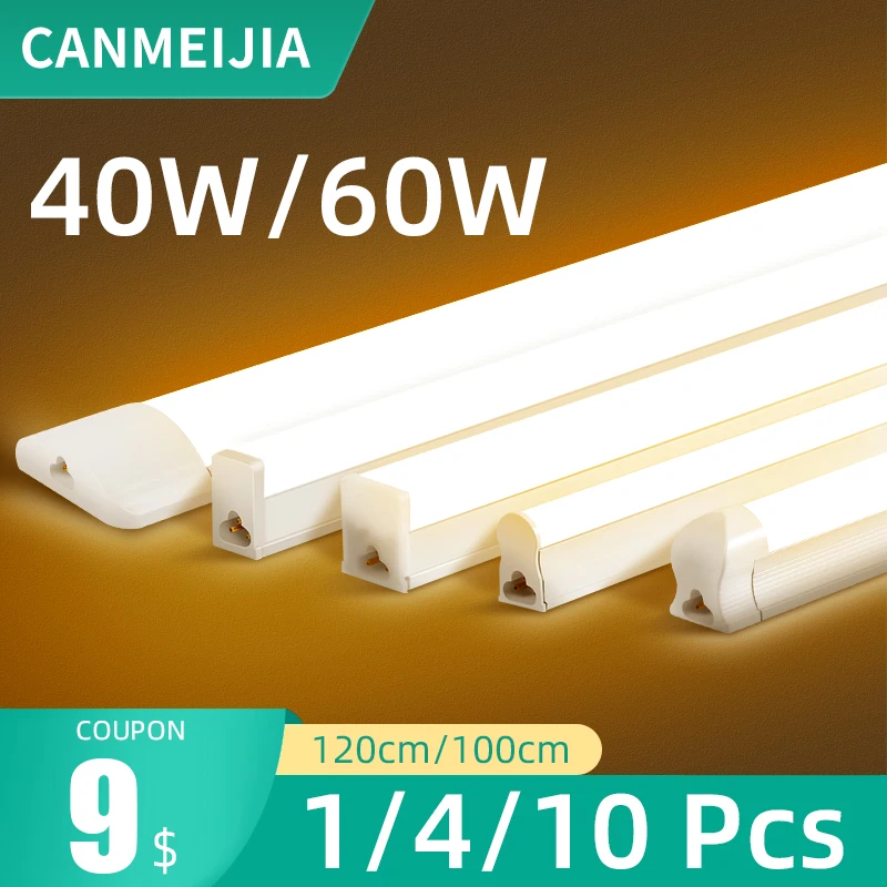 120 centimetri Ha Condotto La Luce del Tubo T5 T8 Per La Casa 110 V 220 V Ha Condotto La Lampada Tubo Bar 40 W 60 W 4ft ha condotto la luce del tubo