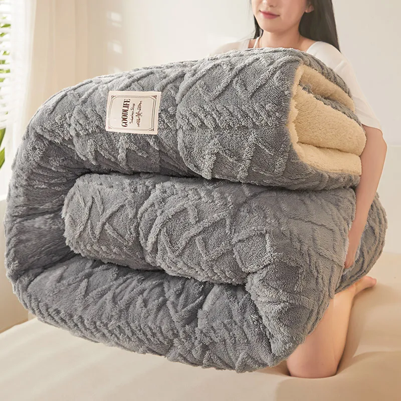 Thick Winter Insert Warmth Double Sided Pure Color Bedding Wholesale Winter Quilt Thickened To Keep Warm Winter Thick Quilt