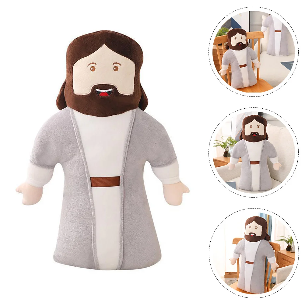 

Jesus Pillow Stuffed Christian Home Baby Plush Toy Pp Cotton Bed Ornament Decorative