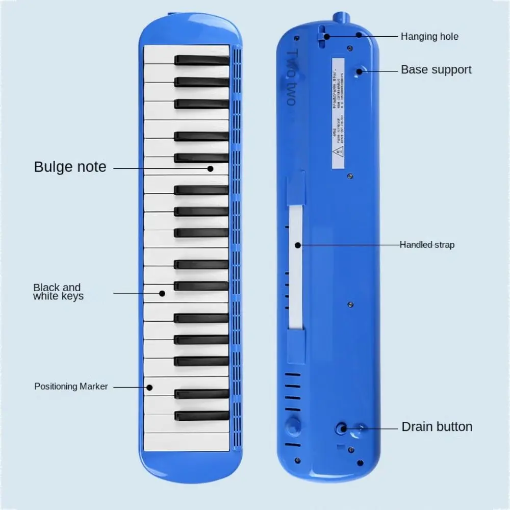 New 32 Keys Melodica Mouthpiece Piano Keyboard Style Harmonica Musical Instrument Beginner Gift Mouth Organ