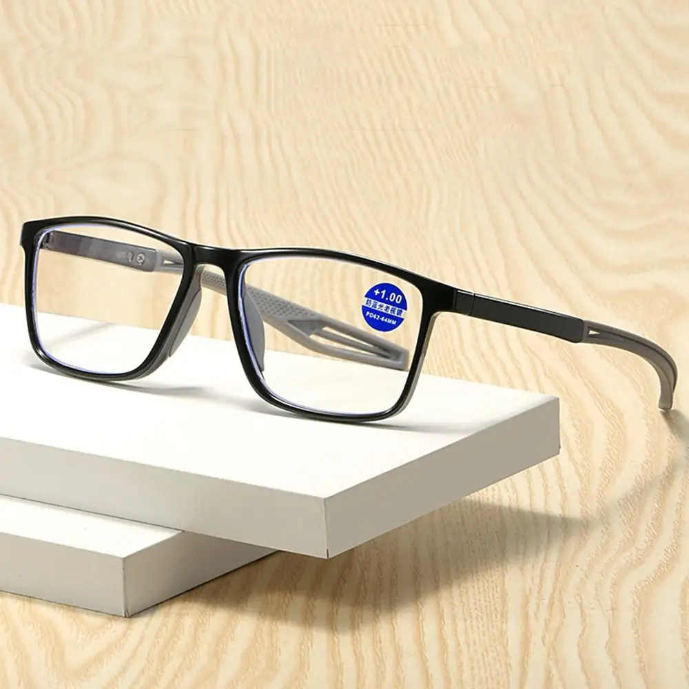 Blue Ray Blocking Anti-Blue Light Reading Glasses Ultralight Eye Protection Hyperopia Glasses Sports PC Square Eyeglasses