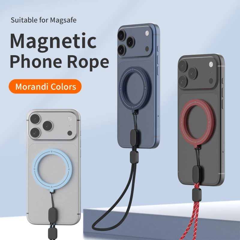 

Сильный магнитный держатель для телефона Magsafe, магнитная подставка для кольца на палец с брелоком-ремешком для IPhone 17 16, маленькая подвеска Xiaomi