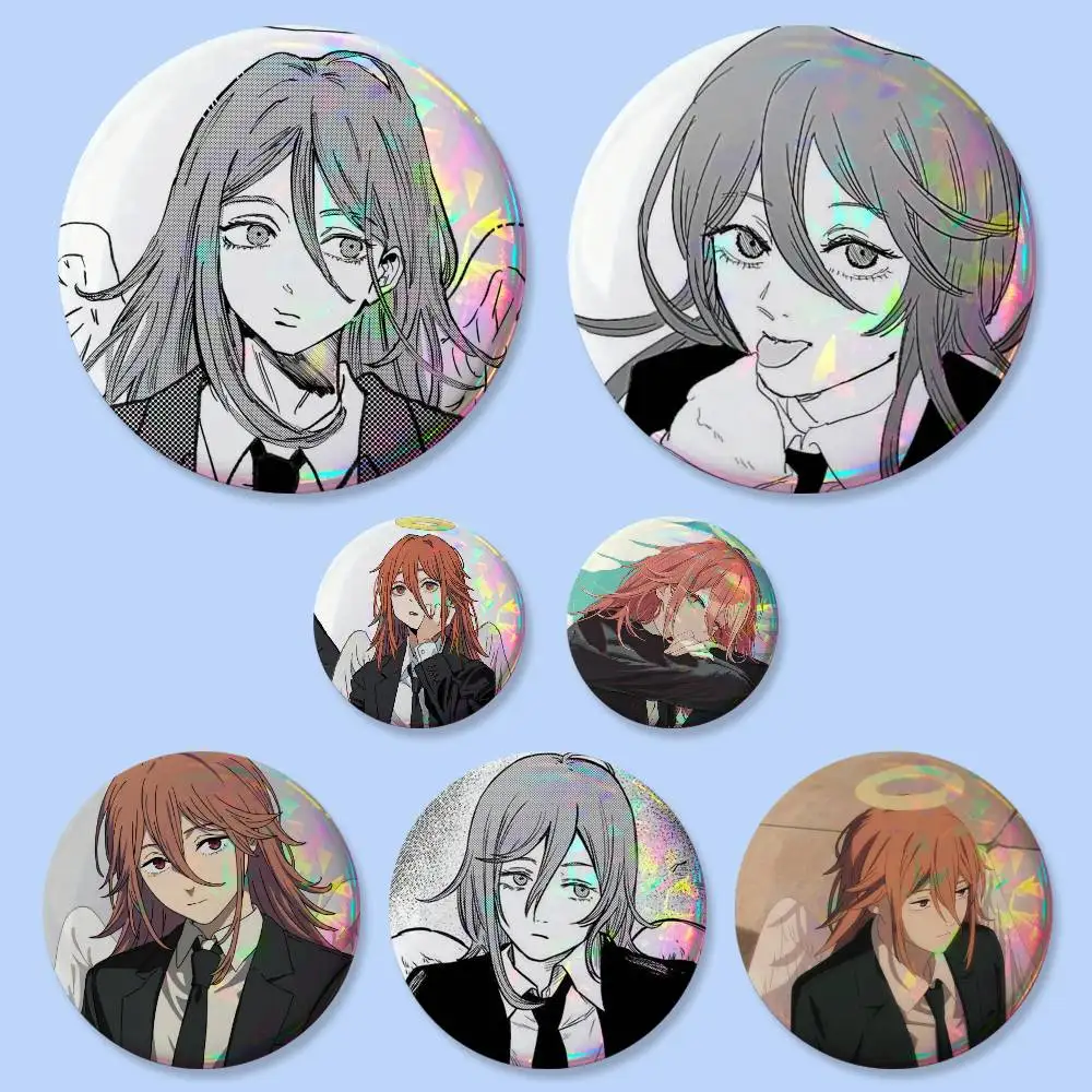 1pc Cute-A-angel Devil Badges Button Round Creative Pin Brooch Badge Bag Decor Accessories Fans Collect Friends Gifts