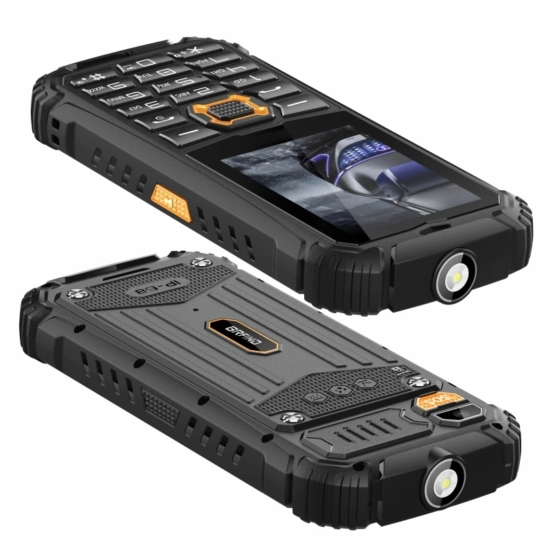 EAOR 2G Rugged Feature Phone Dual SIM Card FM Radio SOS Call Mobile Phone For Seniors Torch Loud Speaker 2000mAh Battery