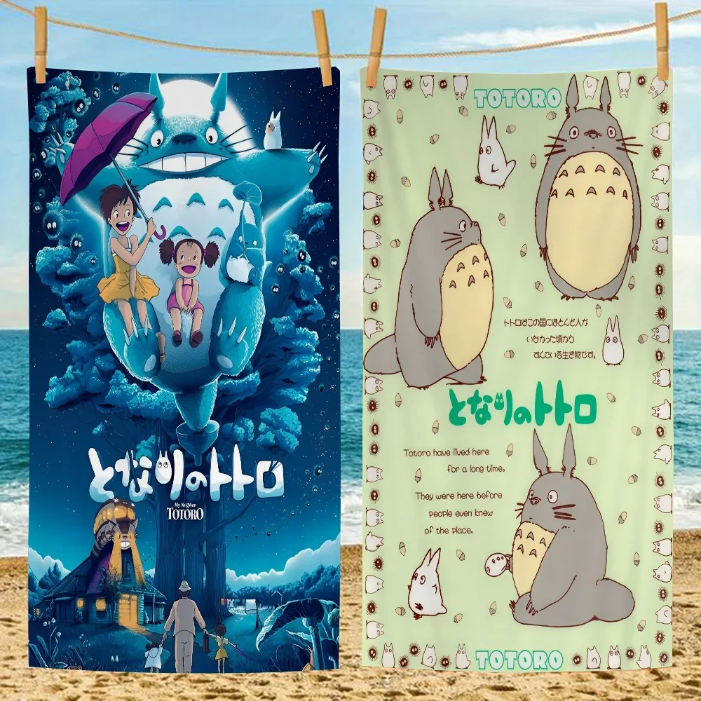 Movie T-Tonari No T-Totoro Beach Towel For Kids Personalized Bath Towel Pool Towel Vacation Gift Picnic Towel Party Gift