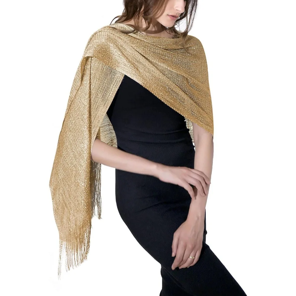 

Ladies' shiny scarves and shawls are perfect as gifts for Christmas, Thanksgiving, Mother's Day, New Year, or birthdays