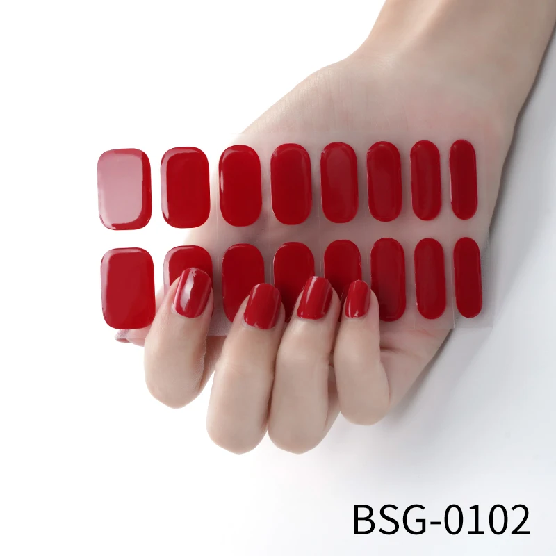 New Semi Cured Gel Nails Art Sliders Manicure Full Beauty Stickers for Nails Nail Decoration UV LED Lamp Need Nail Wraps