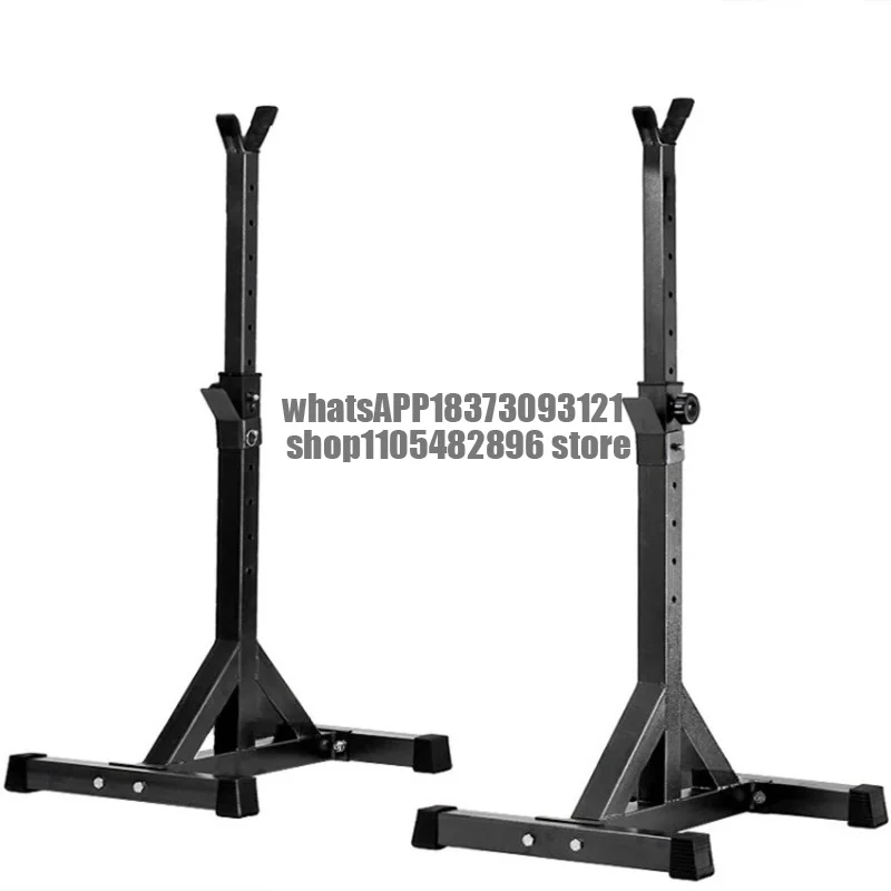 Steel Barbell Stand Weight Lifting Split Barbell Squat Rack Stand Adjustable Height Barbell Semi-Frame Indoor Fitness Equipment