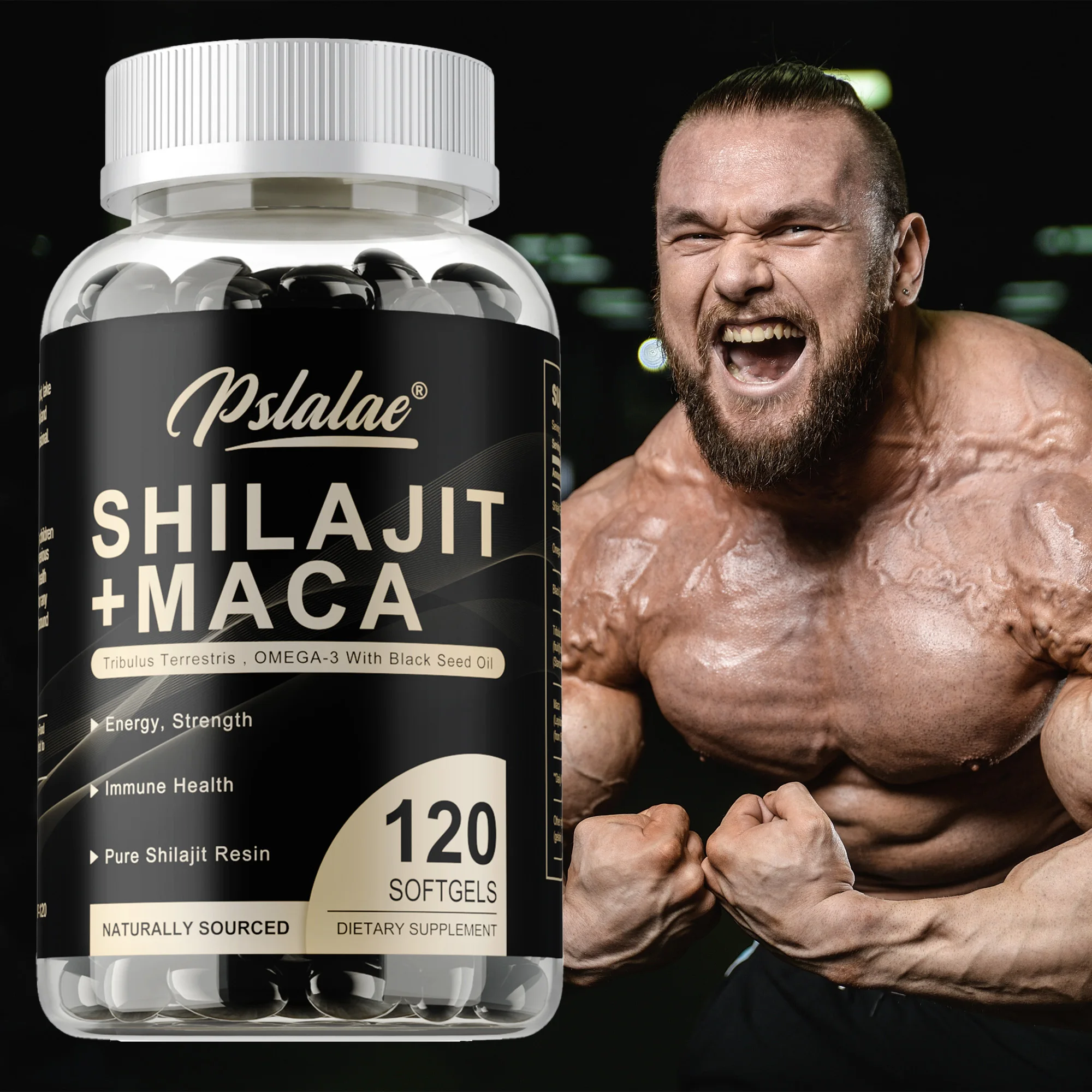 

Shilajit + Maca - Boosts Energy and Vitality, Reduces Stress & Anxiety, Balances Hormones, Improves Thinking and Memory