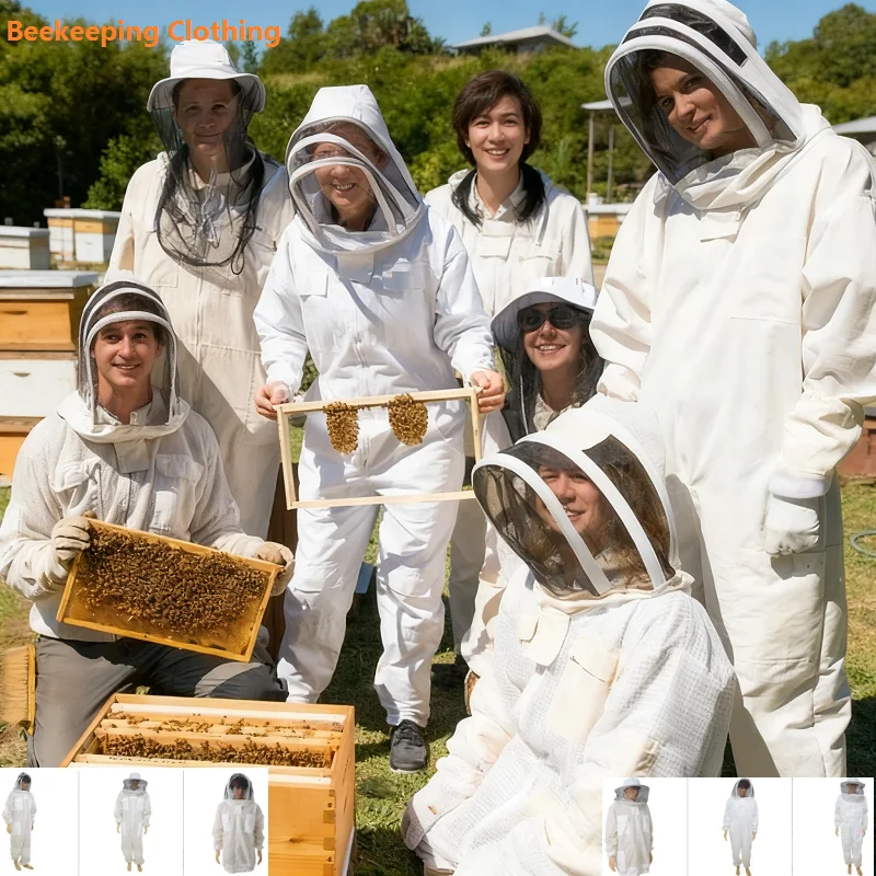 Beekeeping Suit Ventilated Beekeeper Clothing with Veil Hood Hat Beekeeper Costume Bee Suit Beekeeping Clothing Beekeeper Suit