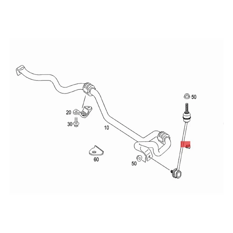 قضيب ربط التواء ، على الجانب الأيمن ، A2213201604 ، A2213202489 ، A2213200189 ، A2213200289 ، CL500 ، S500 ، S250 ، F221 #2