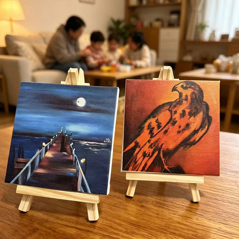 Personalized Mini Wooden Easel (Suitable For Mobile Phone Holder), Folding Desktop Display Stand, Tripod Stand, Drawing Board