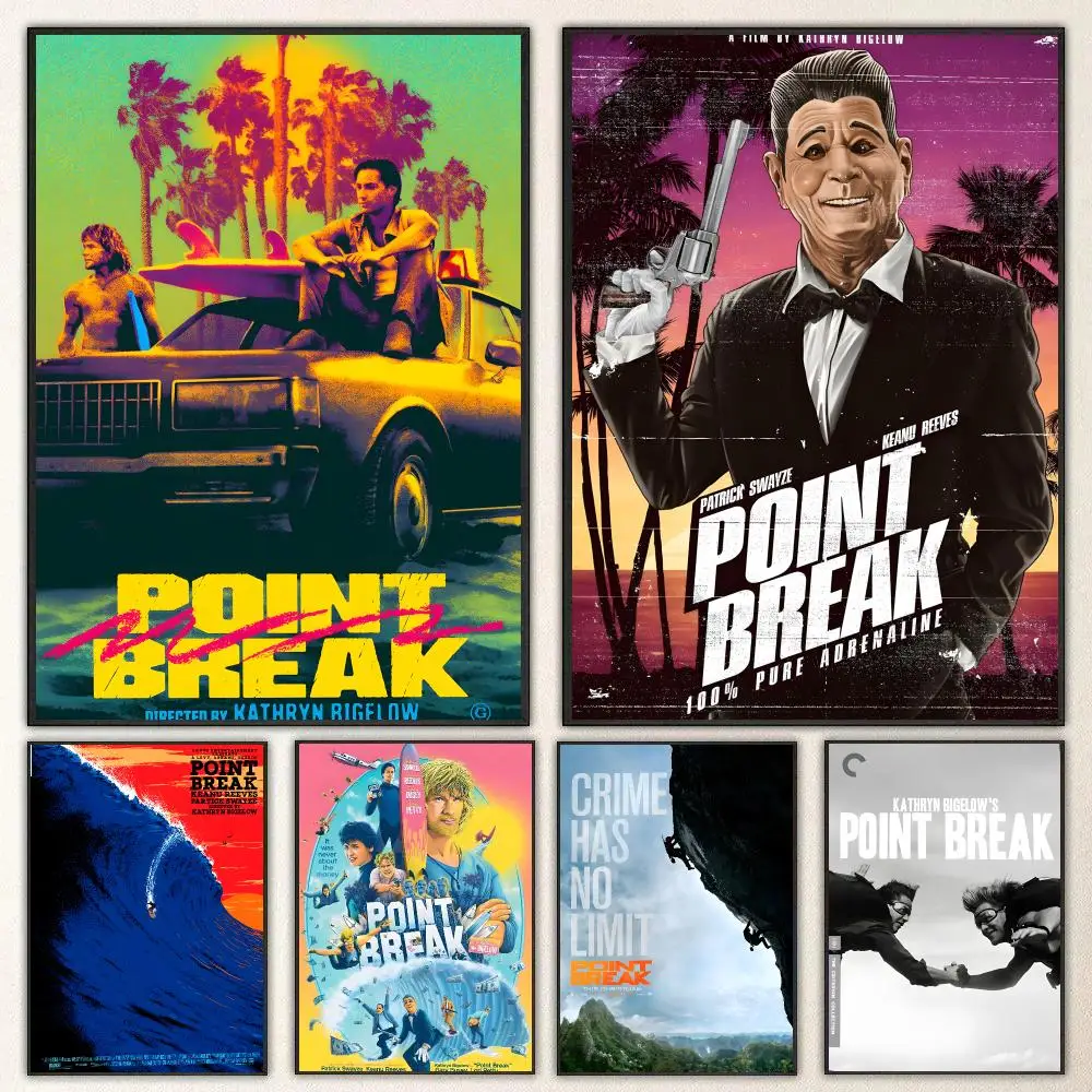 Movie Point Break Poster Self Adhesive Waterproof PP Poster Coffee Shop Bar Wall Sticker Home Room Decor Wall Art