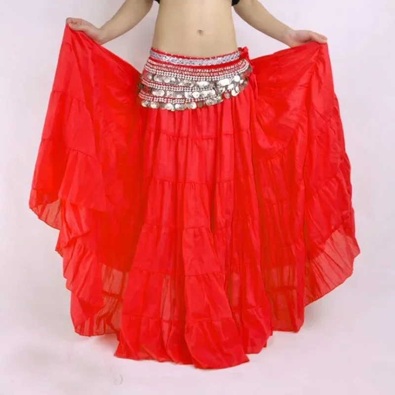 플러스 사이즈 보헤미아 스타일 밸리 댄스 스커트, 섹시한 부족 댄스 스커트, 38 인치 길이 집시 훈련 스커트, 다양한 색상 도매!
