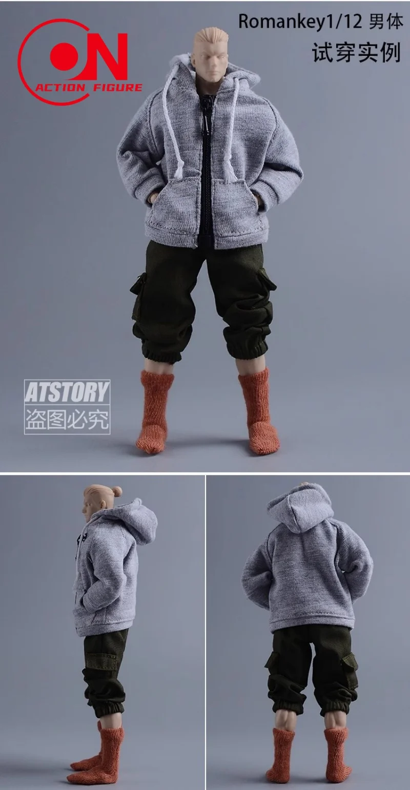 ATStory 1/12 1/9 Bilancia Addensare Calzini di Colore Solido Modello Vestiti Accessori Misura 6 pollici Maschio ADAM Romankey USM003 Action Figure