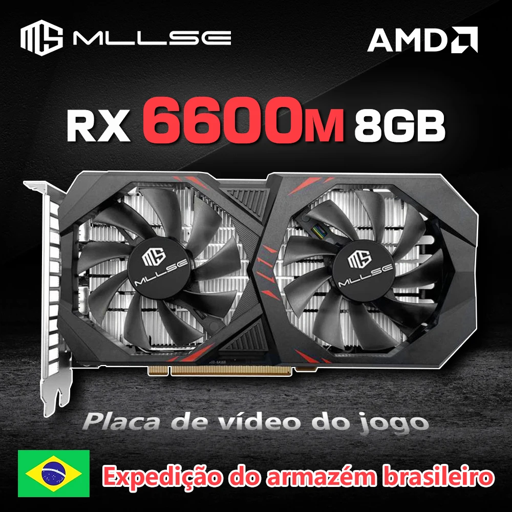 MLLSE AMD Radeon RX 6600M 8GB Placa De Video Game Graphics Card GDDR6 128Bit 7nm Video Card Support Desktop CPU rx 6600m 8g