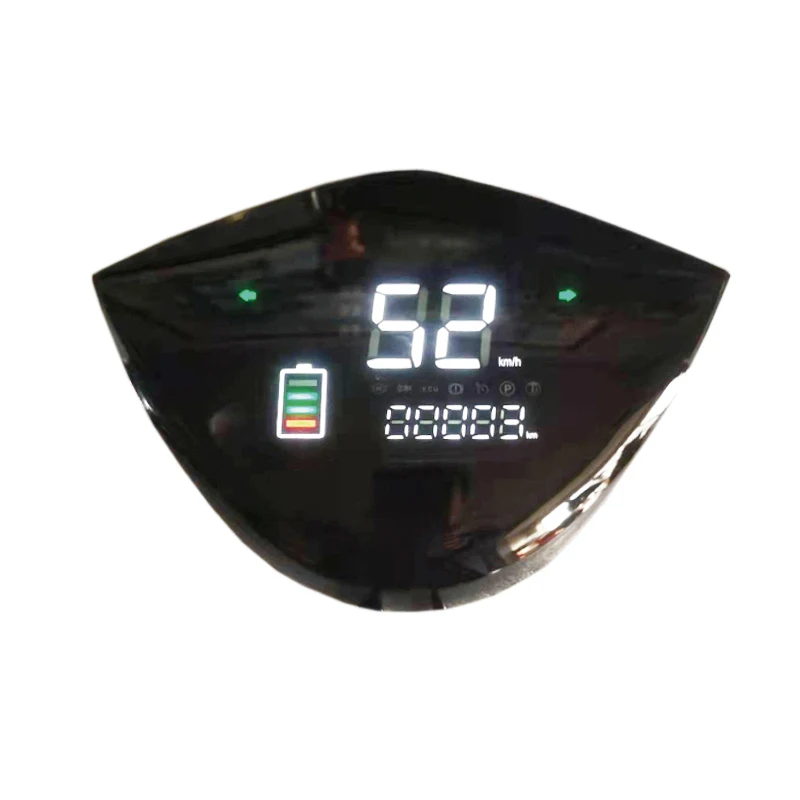 Mini Fengshang Instrument Assembly for Electric Motorcycle, Universal 48V/60V/72V LED Dashboard Display