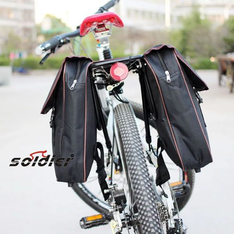 Double Side Travel Bike Trunk Bag Bicycles Large Capacity Waterproof Bikes Black Tail Bags Rear Shelf Bags Cycling Equipment