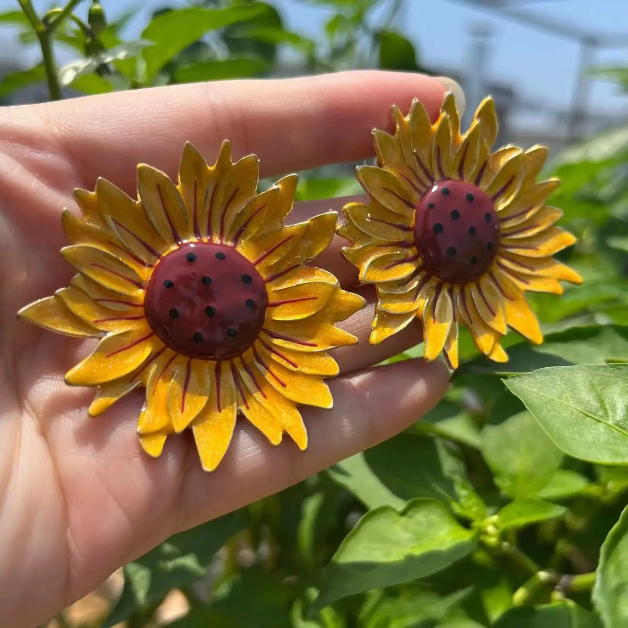 2024 Zomer Vakantie Nieuwe Legering Zonnebloem Oorbellen Voor Vrouwen Sieraden Geschenken