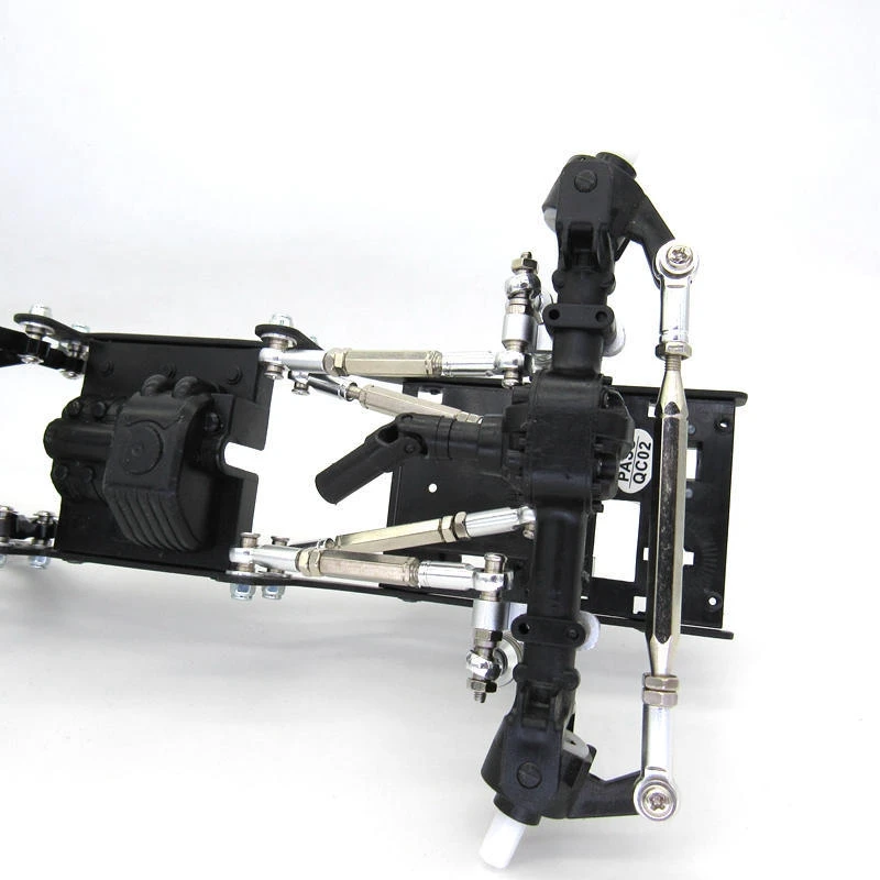 Jy-para mn d90 d91 d96 d99s mn99s mn90 1/12 rc peças de atualização do carro metal puxar haste ligação direção puxar haste base conjunto