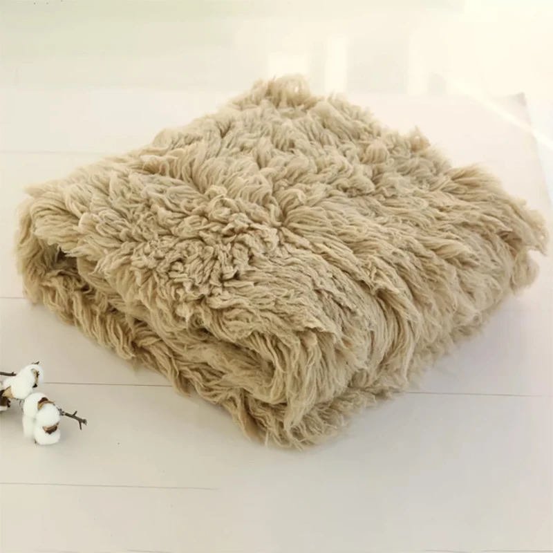 Newborn Photography Prop Big 120x150cm Flokati Blanket For Photo Luxury Wool Curly Flokati Rug Blanket Studio Shoot Accessories