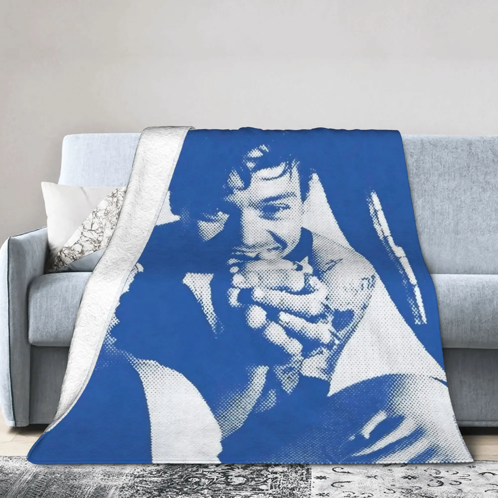 Kiss All The Time Disco Music Flannel Throw Blanket Harrys Music Styles  Blanket for Sofa Bedroom Lightweight Thin Quilt