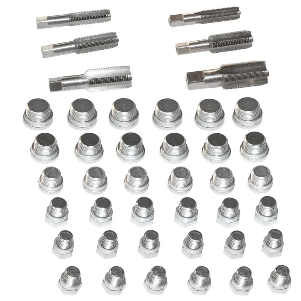 114pcs Oil Pan Drain Sump Plug Key Thread Repair Tool Kit Set Drain Plug