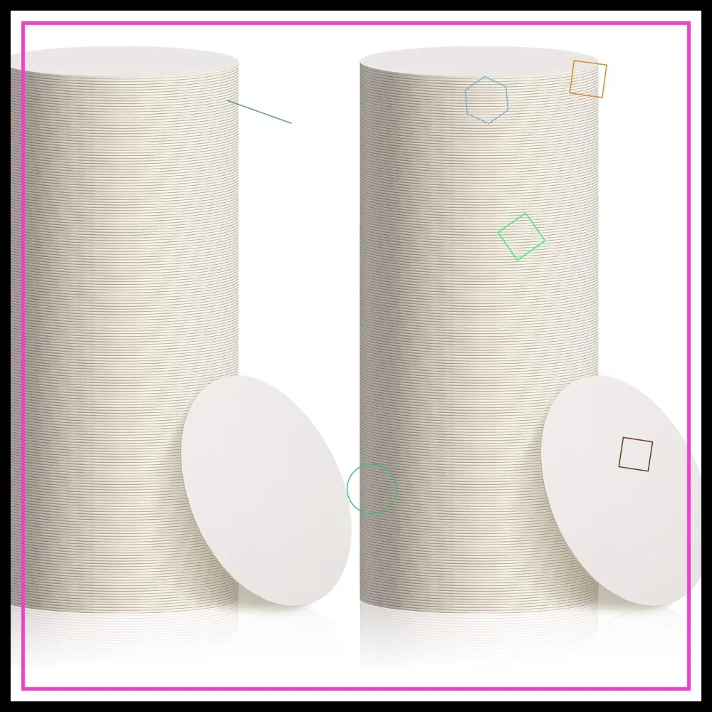 

400 шт. одноразовых бумажных подставок для напитков, 4-дюймовые круглые картонные подставки для бара, поделок, свадеб, белые