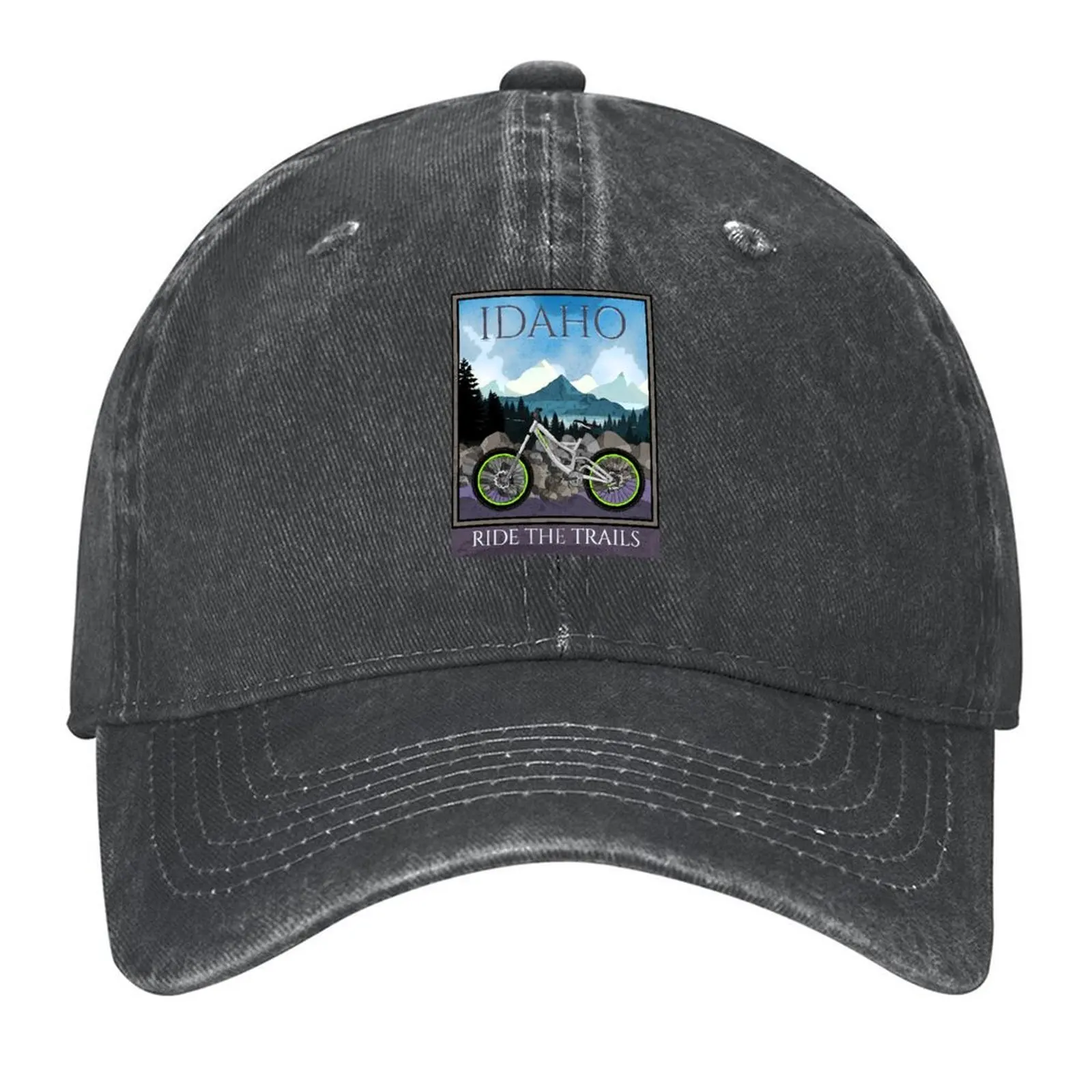 

Mountain Biking - Ride Idaho Baseball Cap Visor Golf Hat Man fashionable hard hat Golf Wear Men Women's
