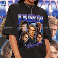 Retro Vintage 90s Bootleg Shirt Anakin Skywalker Tee T-Shirt Oversized Short Sleeve Men