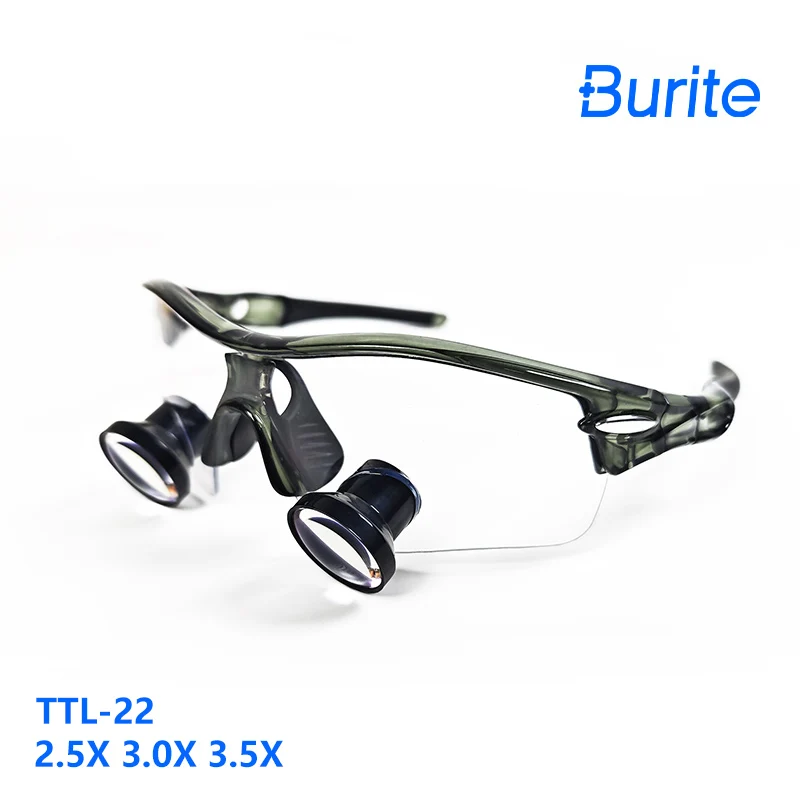 Burite New Arrival TTL Loupes 2.5X/3.0X/3.5X(Through The Lenses) IPD 52-72mm Customized Dental Surgical Loupes(2.5X/3X/3.5X TTL)