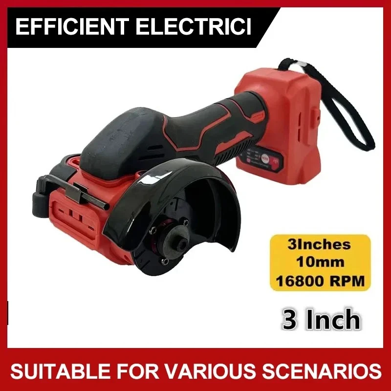 Mini Angle Grinder Cordless Grinding Polishing Machine Electric Diamond Cutting Grinder Power ToolsFit Milwaukee Battery
