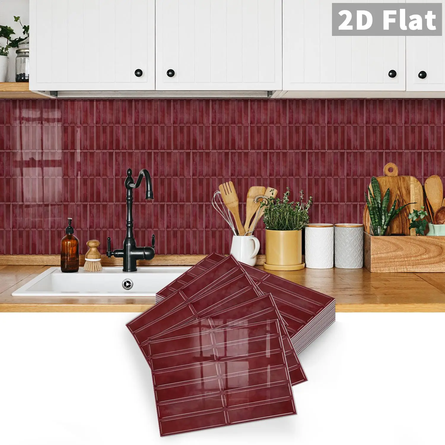 Peel-and-stick self-adhesive tile stickers Self-adhesive tile decals Kitchen and bathroom backsplash decoration Bedroom decor