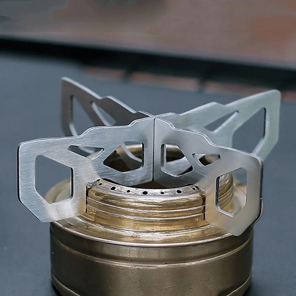 موقد كحول حامل متقاطع، موقد محمول، حامل متقاطع من الفولاذ المقاوم للصدأ، ملحقات تجهيزات المطابخ خفيفة الوزن للتخييم في الهواء الطلق #1