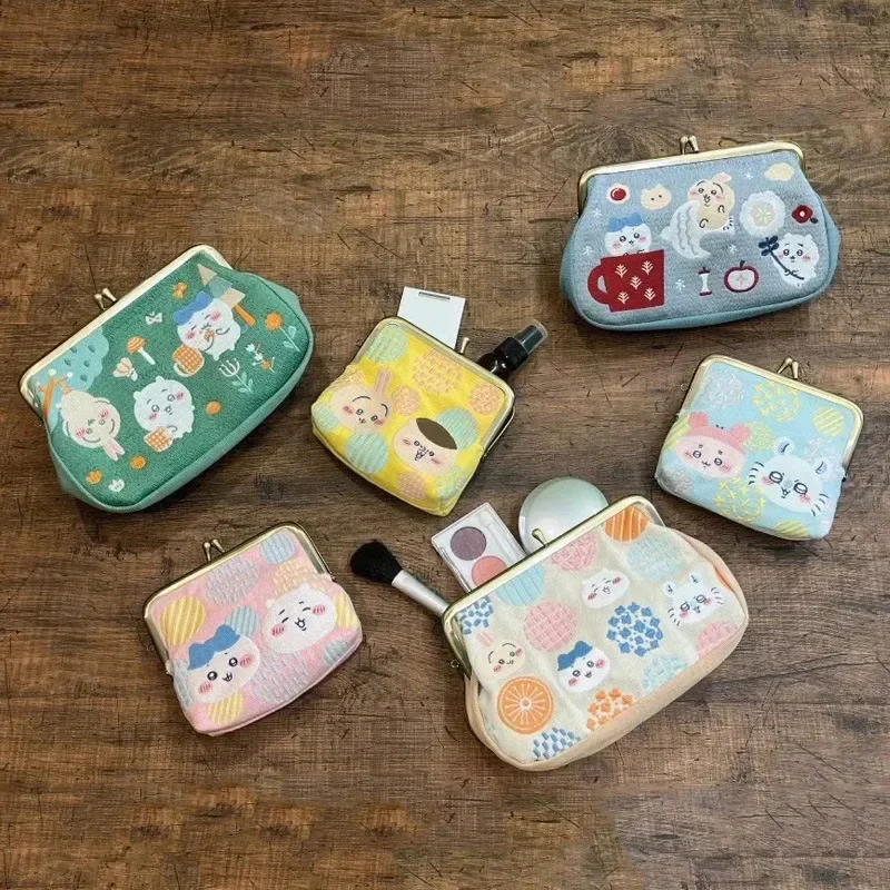 

Japanese Storage Bag Embroidery Cartoon Cute Usakiusagi Hachiware Portable Makeup Bag Girl Gift