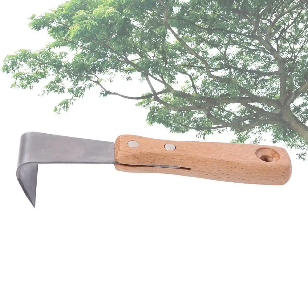 

Special Tree Bark Scraper Wooden Handle Multifunctional Tree Bark Removal Tool Durable Smooth Debarker Patio Lawn Yard
