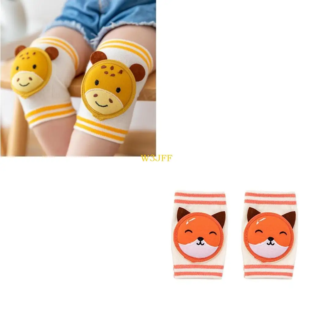 

W3JF Lovely Baby Crawling Kneepads for Infants, 1 Pair Toddler Learning to Walk Knee Sleeves Breathable Design Knee Guard